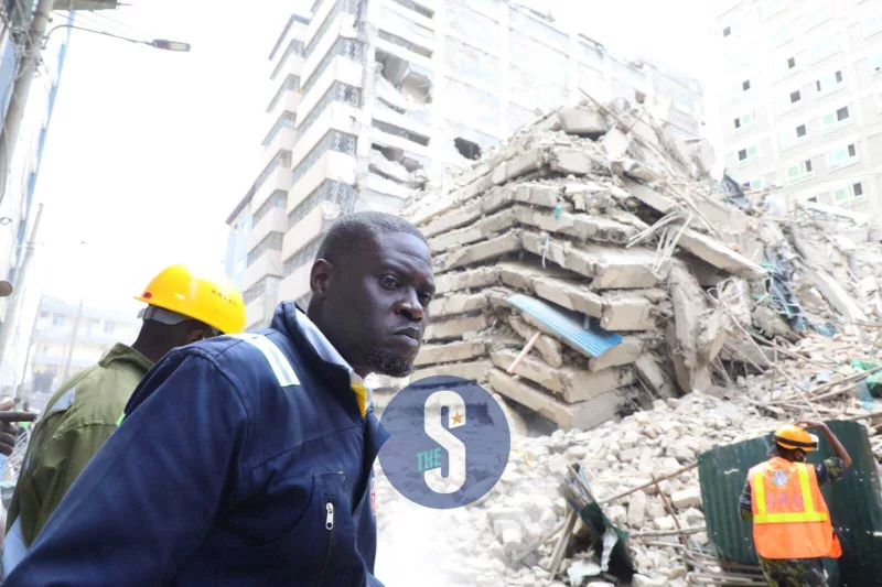 Sakaja arrives at Eastleigh building collapse scene as rescue operations continue