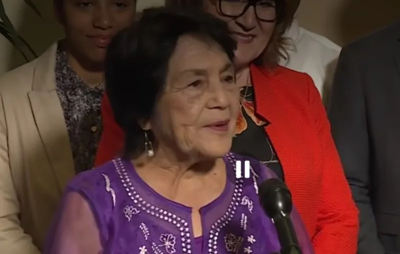 US civil rights leader Dolores Huerta/Screengrab