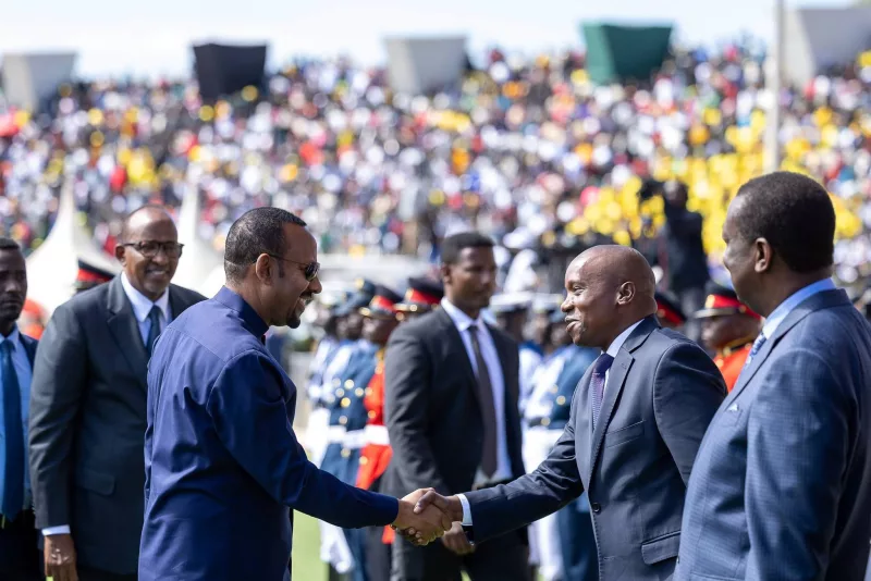 Ethiopia PM Abiy Ahmed is received by DP Kithure Kindiki at the Kipchoge Keino Stadium, Eldoret City on October 20, 2026