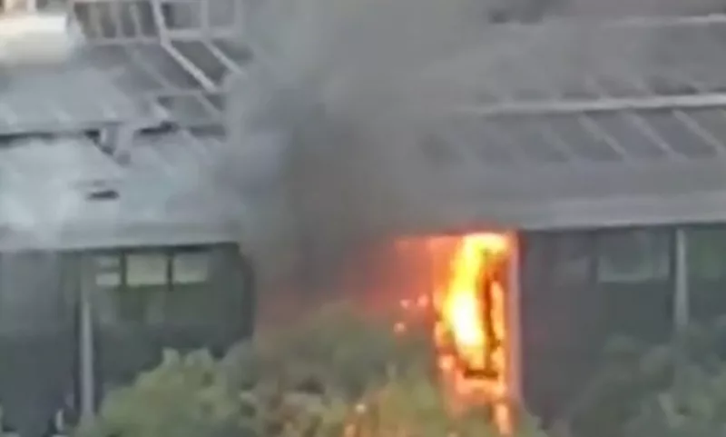 Fires break out at French schools as students protest