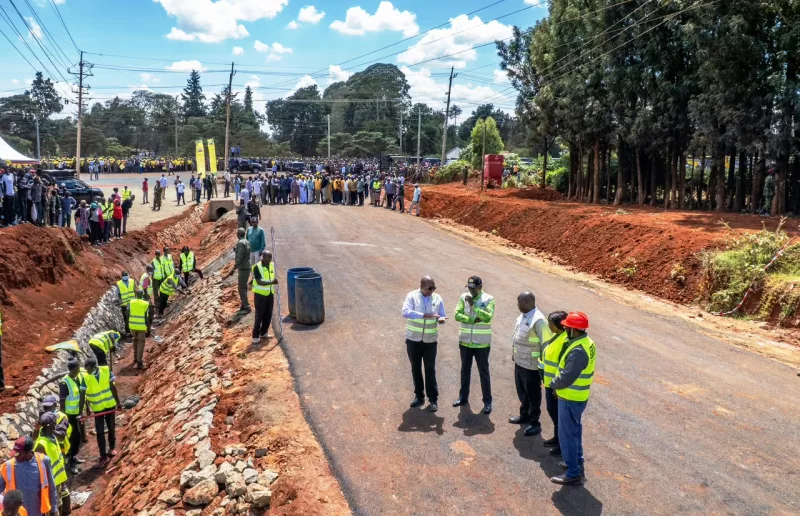 Ruto Inspects Sh1.1bn Endebess–Salama Road, Part of Wider Trans Nzoia Works