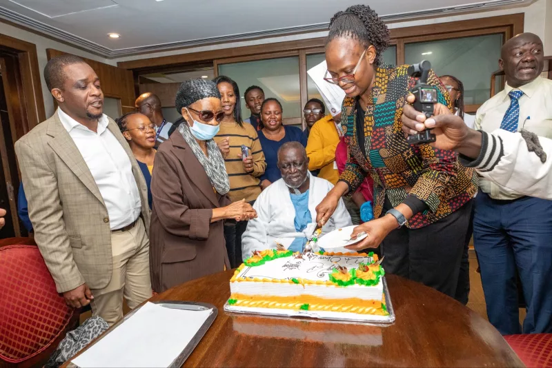 ODM leader Oburu Odinga celebrating his 83rd birthday in Nairobi Hospital on October 15, 2026/HANDOUT