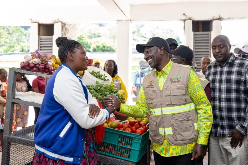 Ruto inspects roads, unveils modern market in Nandi