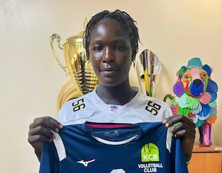 KCB's newly signed outside hitter Mercy Cherono