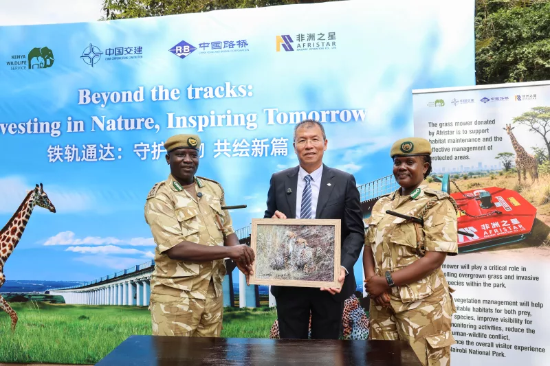 Afristar hands over conservation equipment to KWS at Nairobi National Park