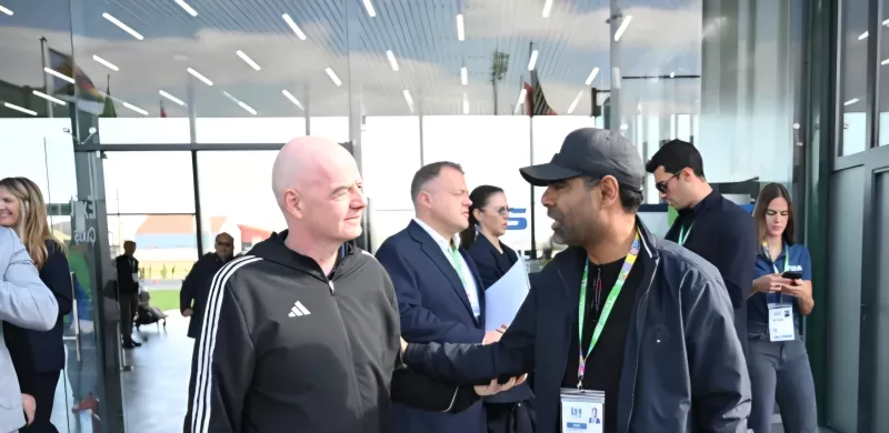 FKF President Hussein and FIFA President Gianni Infantino at the inaugural 2026 FIFA U-15 World Cup and Festival