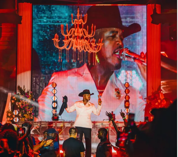 American RnB artist during a performance at the One Night Only: Brunch Edition