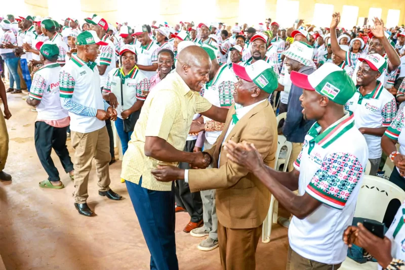 PPK leader Ndindi Nyoro meeting with party members at Mother's Union hall in Murang'a town on October 27, 2026/ ALICE WAITHERA
