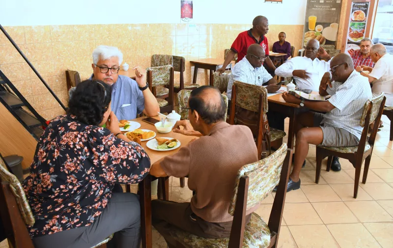 Clients being served at Stavrose Hotel, Mombasa