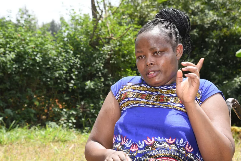 Teresa Kariuki speaks during the interview