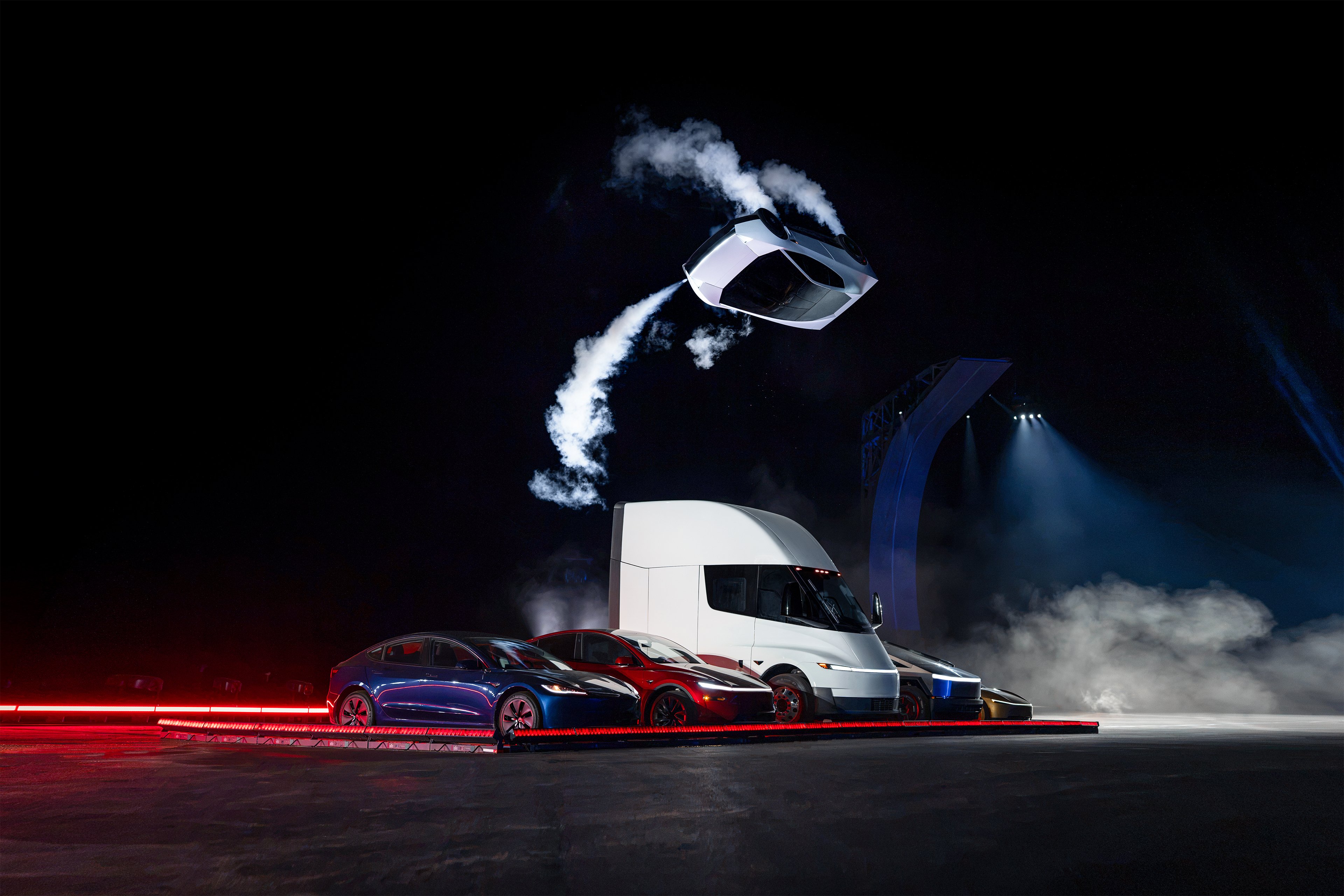 Tesla unveils redesigned Roadster with rocket-style thrusters
