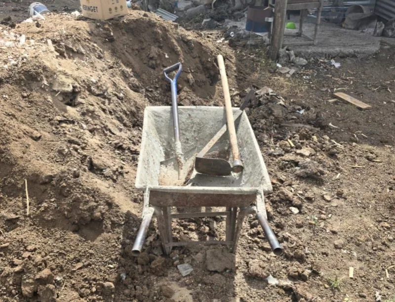 The scene where a shallow grave was exhumed/DCI