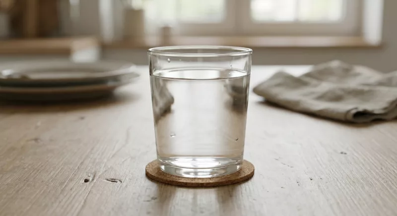 Water in a glass of water/AI-Illustrated