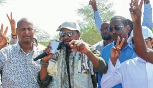 Garissa Senator Abdul Haji in Hamey /STEPHEN ASTARIKO