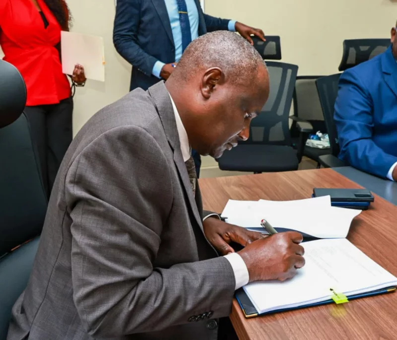 Treasury Cabinet Secretary John Mbadi during the signing of the deal on October 29, m2026/TREASURY