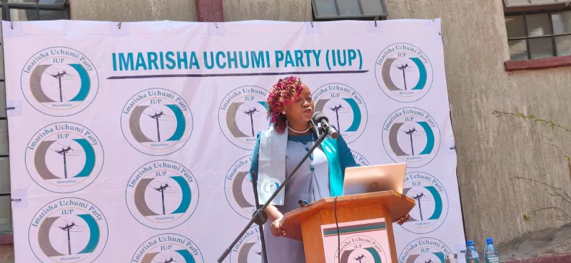 Justina Wamae during the launch of her new party /HANDOUT