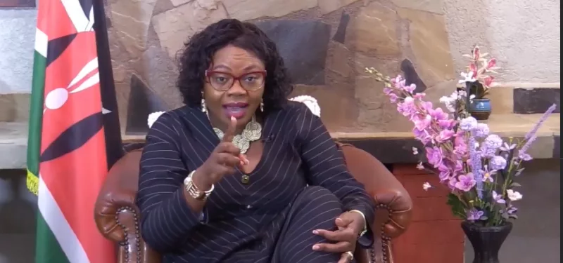 Githunguri MP Gathoni Wamuchomba during her livestream /SCREENGRAB