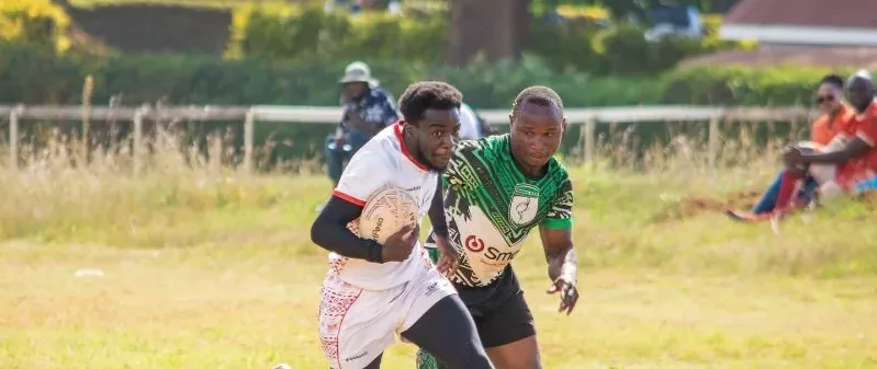 Nondies utility back Tony Fidens in action against Nakuru RFC