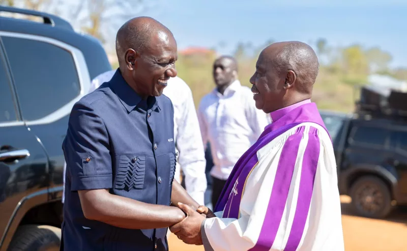 President William Ruto is received at AIC Kasina in Mwingi on October 25, 2026/HANDOUT