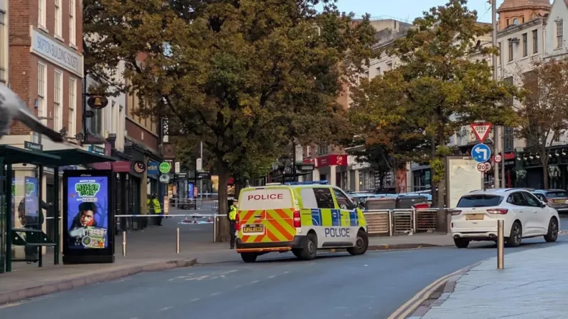 Cop in hospital after being shot in Nottingham