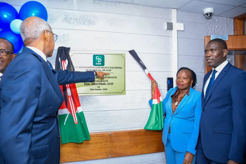 Cabinet Secretary for Health Hon Adan Duale, EGH today  launched the newly renovated state of the art orthopedic wards funded by Co-op Bank at the Kenyatta National Hospital.   Hon. Adan Duale thanked the Bank for its contribution of over Kes 100M to this project confirming that it will dramatically improve the lives of orthopedic patients and allow healing in dignity.   The Bank’s team was led by Director Corporate and Institutional Banking Mrs. Lydia Rono. Kenyatta National Hospital team Board of Directors and staff were led by their Board Chairman Dr. Abbas Gullet MBS, and the Hospital's Chief Executive Dr. Richard Lesiyampe, CBS.  #WeAreYou
