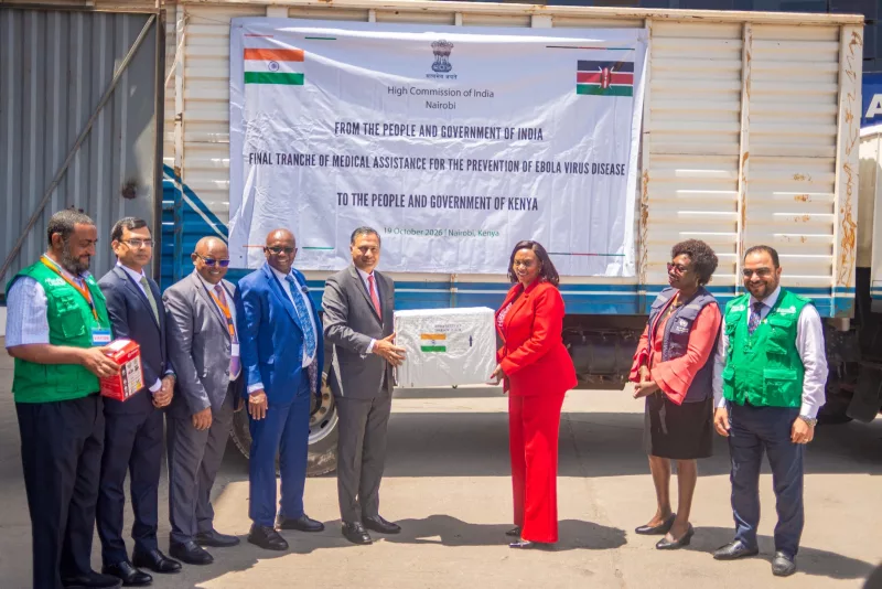 India hands Kenya 11 tonnes of Ebola response supplies