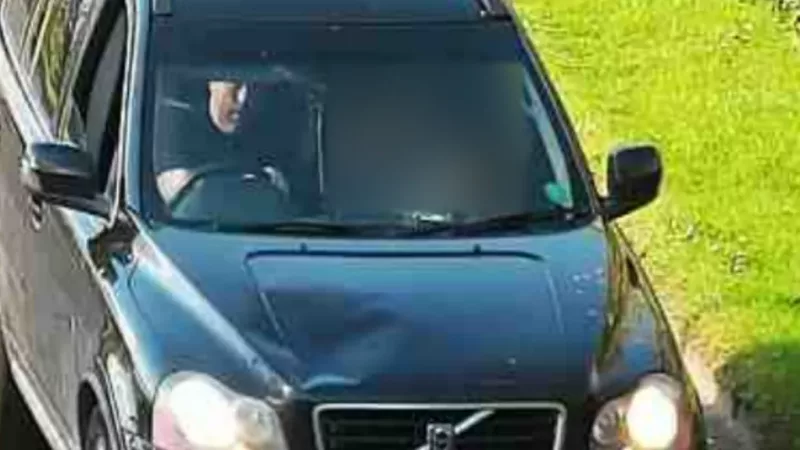 Simon Richardson's Volvo was captured on CCTV after it struck Michael Mullins/GMP via BBC