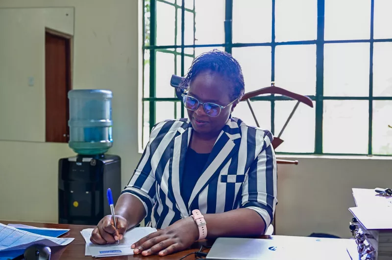 Kwale Law Courts Principal Magistrate Rose Ombata says SHOFCO has been a great partner as one of Court User Committee members./HANDOUT
