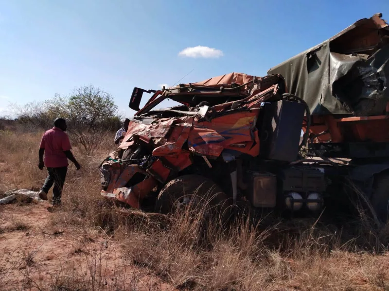 Scene of accident where 20 people died in Mombasa Road accident