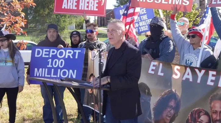 Bovino recently addressed a rally by activists in Michigan who are calling for authorities to deport Democratic US Senate candidate Abdul El-Sayed
