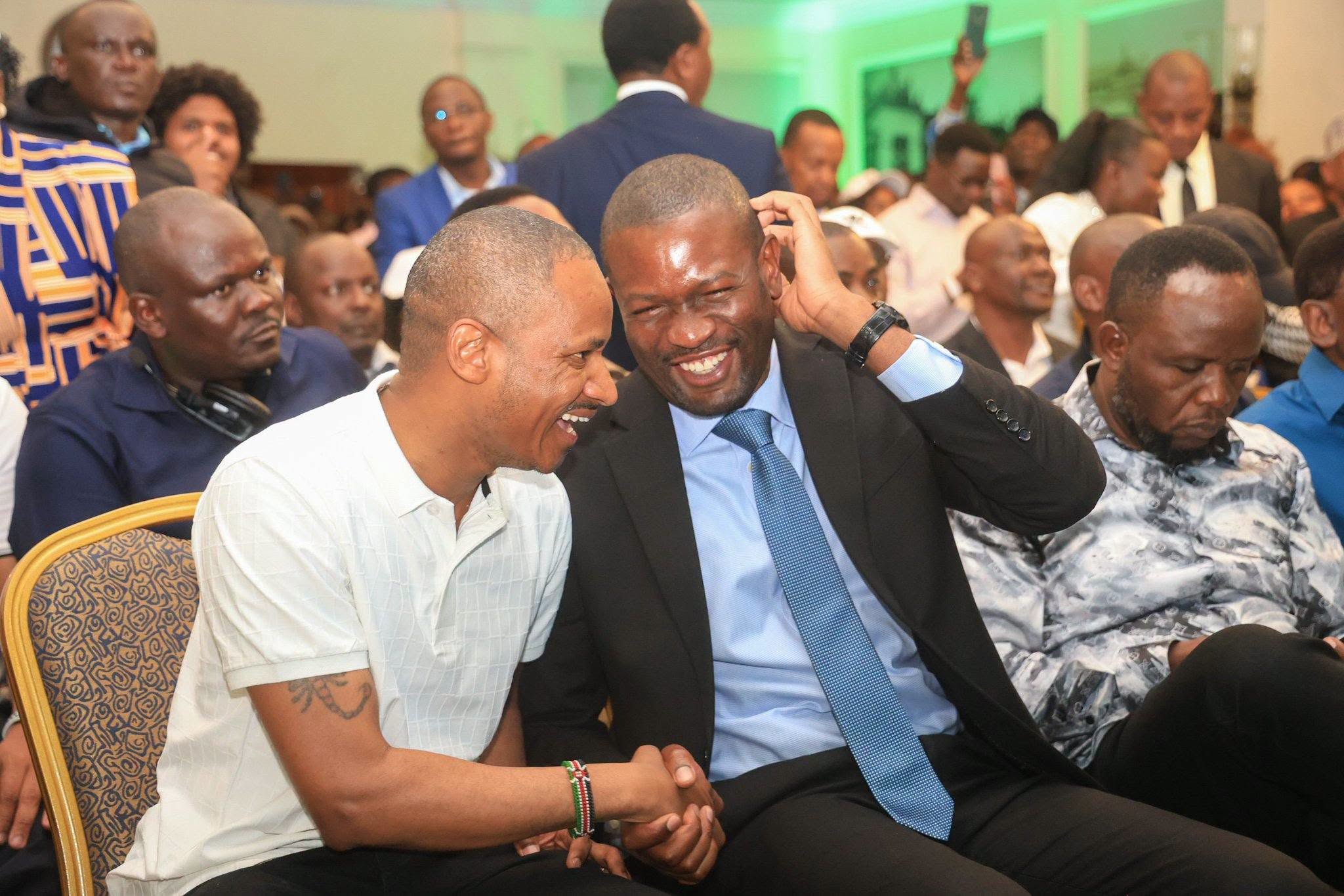 Nairobi Senator Edwin Sifuna and Embakasi East MP Babu Owino during the launch of The Equitable Party (TEP) on October 4, 2026/ HANDOUT