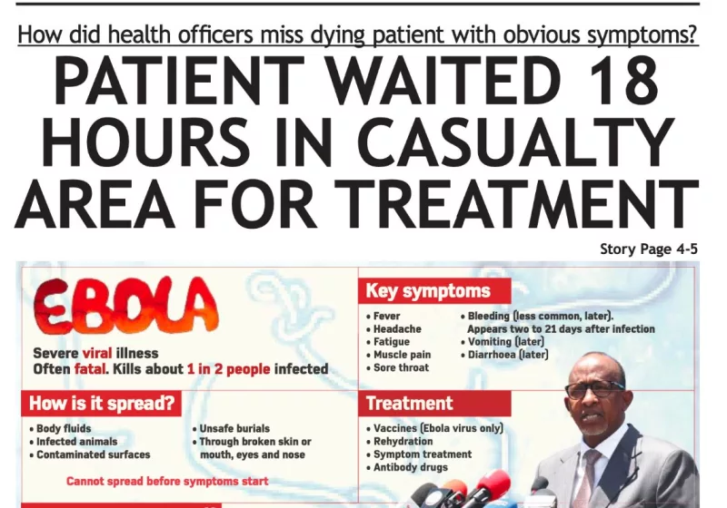 Patient waited 18 hours in casualty area for treatment