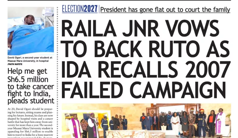 Raila’s family leans towards Ruto ’27 bid