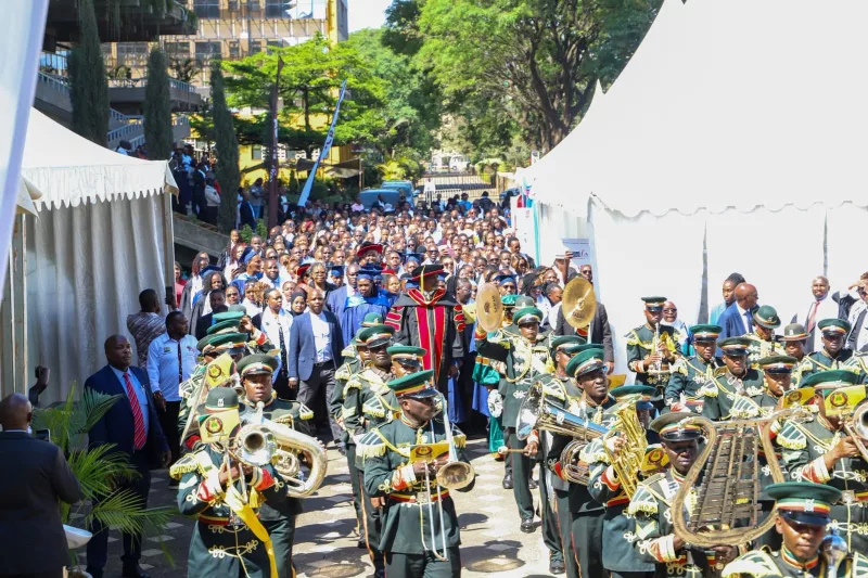 Public Service Cabinet Secretary Geoffrey Ruku leading the graduation ceremony.
